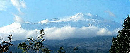 Sicilská sopka Etna