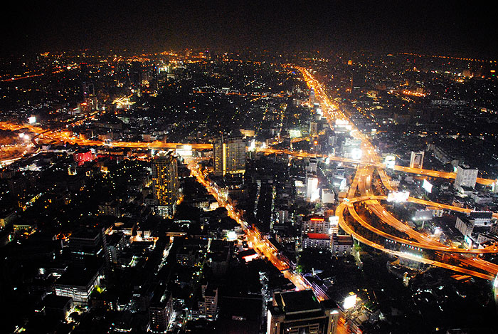Bangkok hlavní město Thajska v noci