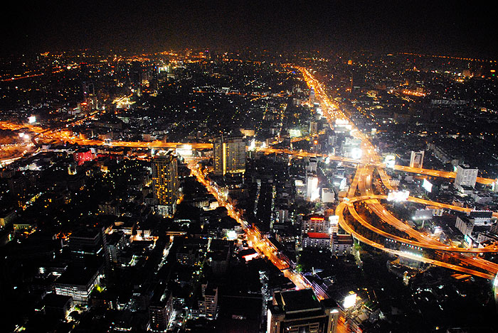 Bangkok hlavní město Thajska v noci